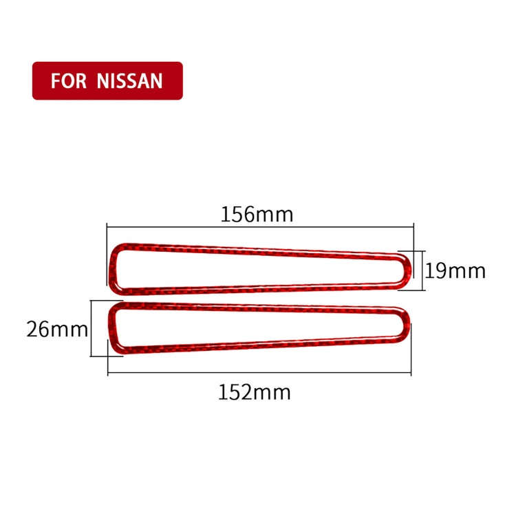 2 PCS / Set Carbon Fiber Car Window Air Outlet Defogging Decorative Sticker for Nissan GTR R35 20...
