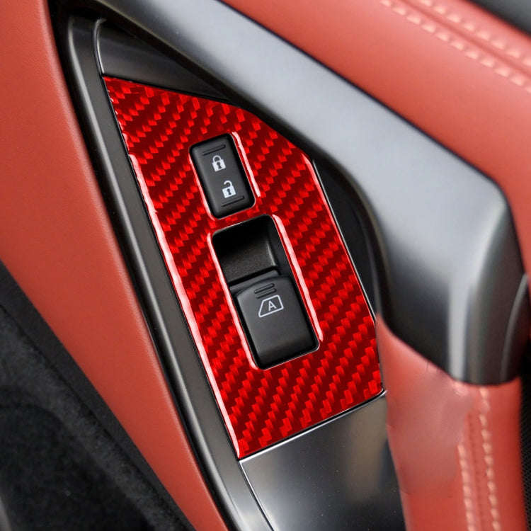 2 PCS / Set Carbon Fiber Car Window Lift Defogger Button Decorative Sticker for Nissan GTR R35 20...