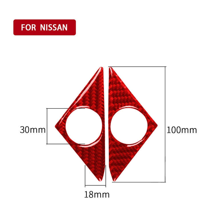 Carbon Fiber Car Door Horn Decorative Sticker for Nissan GTR R35 2008-2016, Left and Right Drivin...