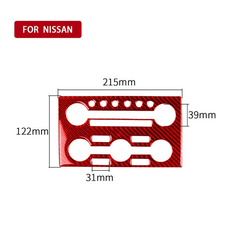 Carbon Fiber Car Instrument Control Panel Decorative Sticker for Nissan GTR R35 2008-2016, Left D...