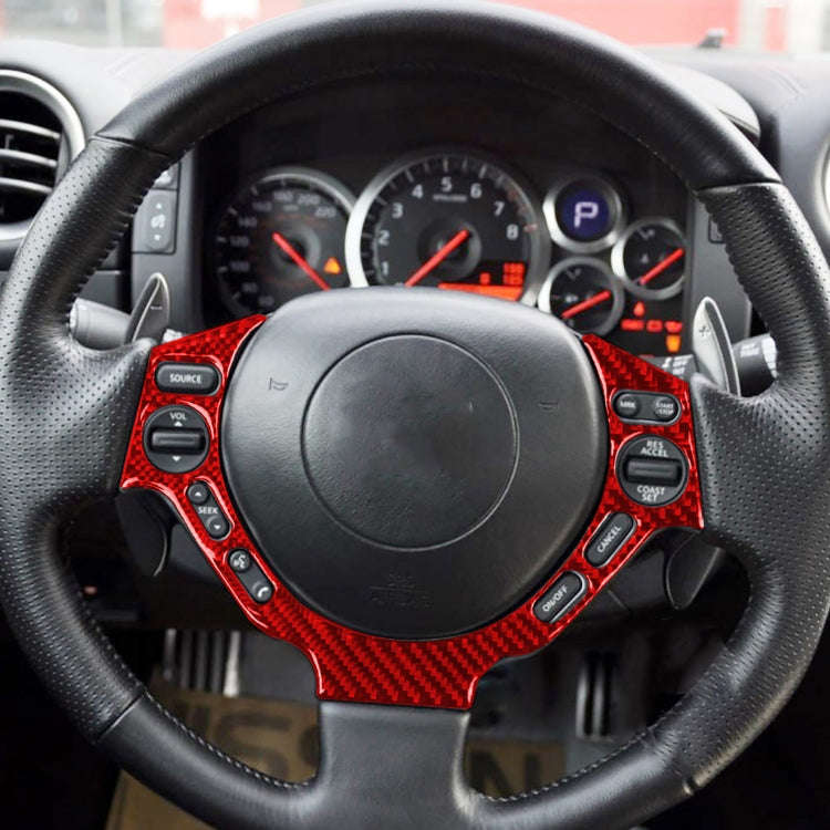 Carbon Fiber Car Steering Wheel Buttons Decorative Sticker for Nissan GTR R35 2008-2016, Left and...