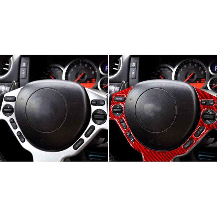 Carbon Fiber Car Steering Wheel Buttons Decorative Sticker for Nissan GTR R35 2008-2016, Left and...