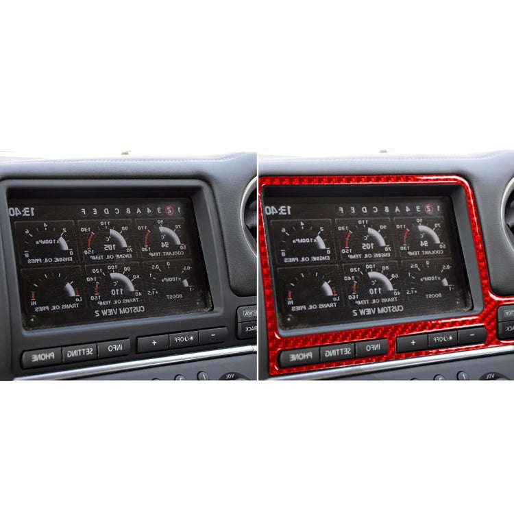 Carbon Fiber Car Navigation Display Frame Decorative Sticker for Nissan GTR R35 2008-2016, Right ...