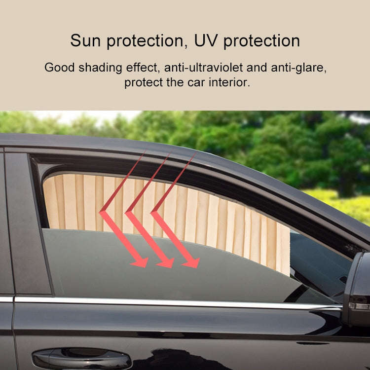 2 PCS Car Auto Sunshade Curtains Windshield Cover for the Front Seat (Silver)