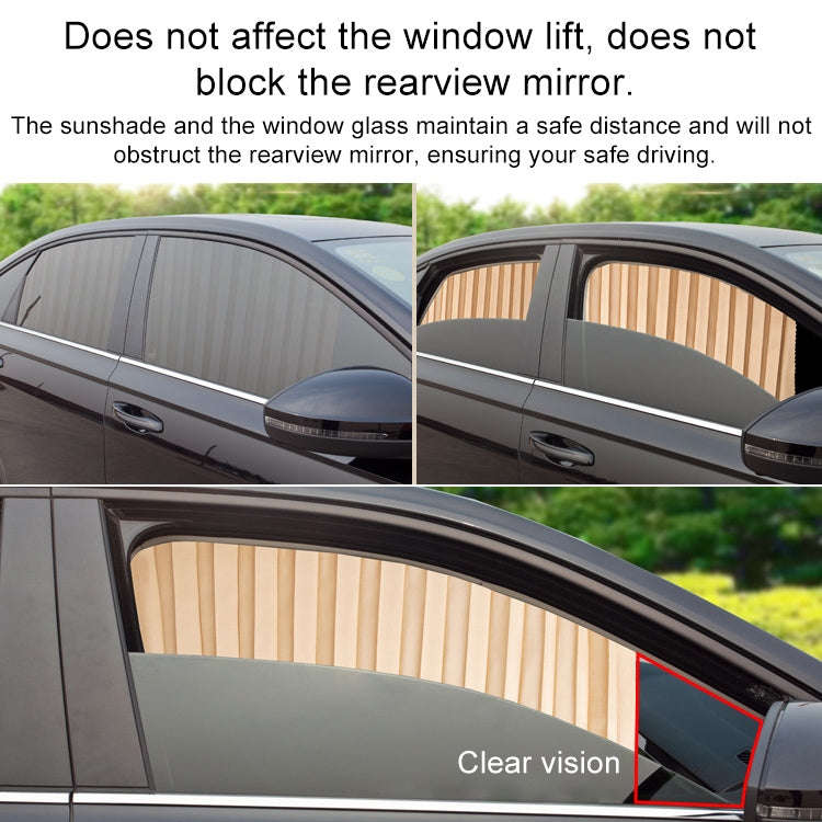 2 PCS Car Auto Sunshade Curtains Windshield Cover for the Front Seat (Silver)