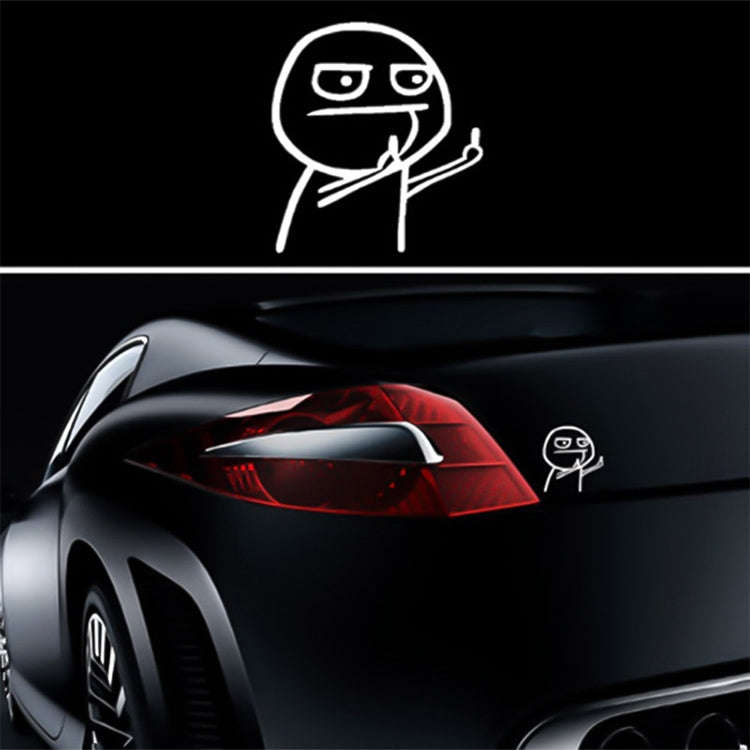 Car Cartoon Personality Decorative Sticker(White)