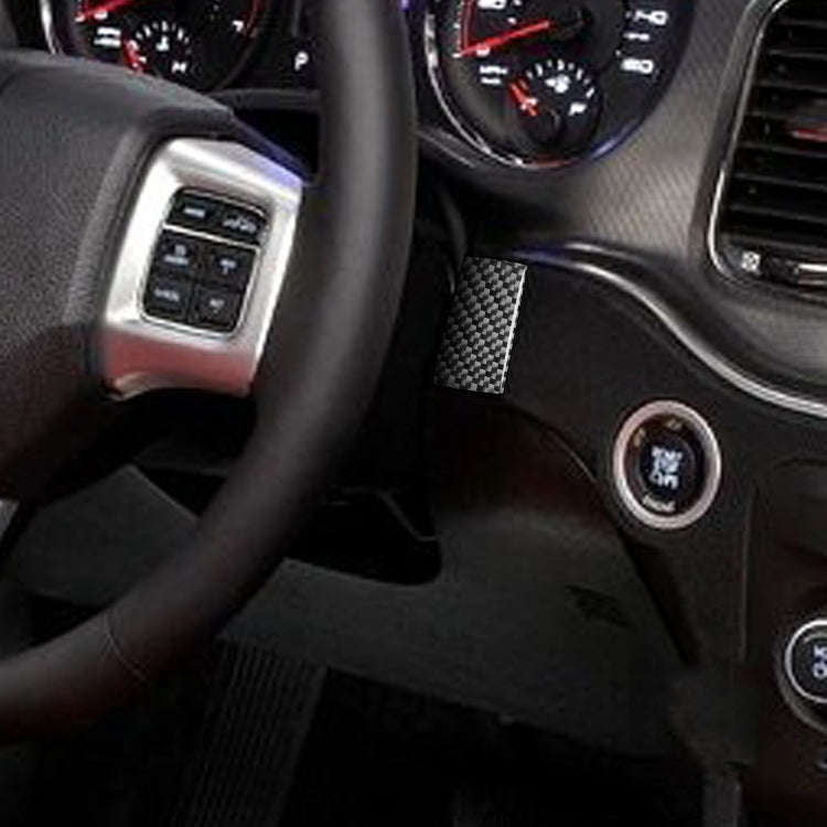 Carbon Fiber Car Steering Wheel Left Right Side Decorative Sticker for Dodge Challenger 2015 to N...