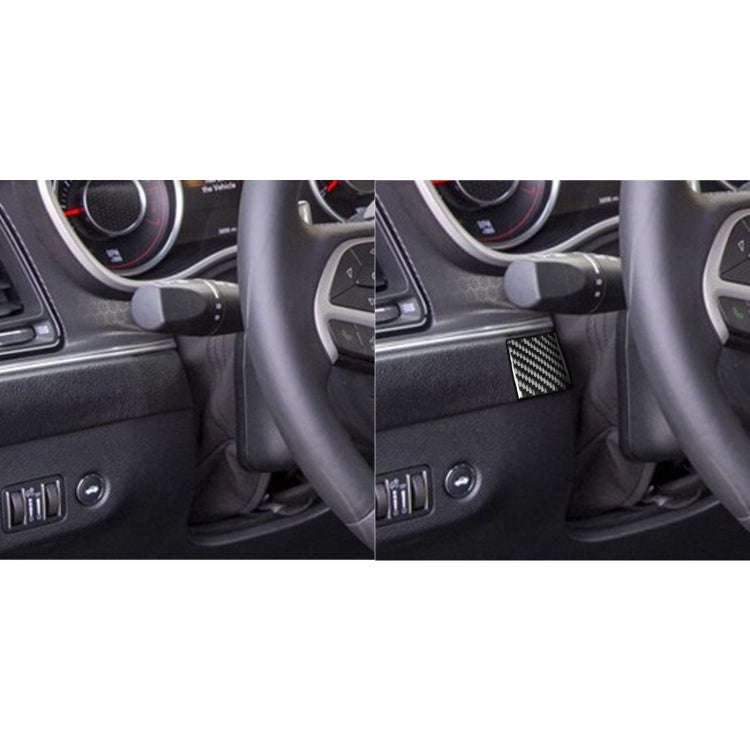 Carbon Fiber Car Steering Wheel Left Right Side Decorative Sticker for Dodge Challenger 2015 to N...