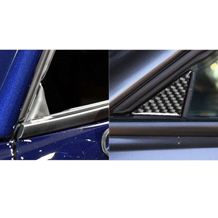Carbon Fiber Car Left Right Side Window Posts Decorative Sticker for Dodge Challenger 2015 to Now...