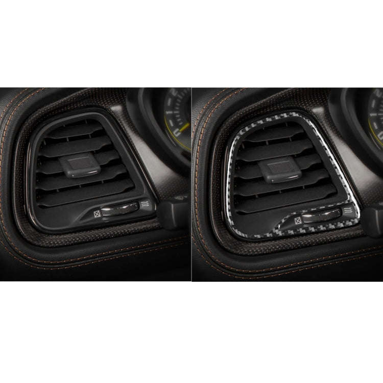Carbon Fiber Car Instrument Left Air Outlet Decorative Sticker for Dodge Challenger 2015 to Now, ...