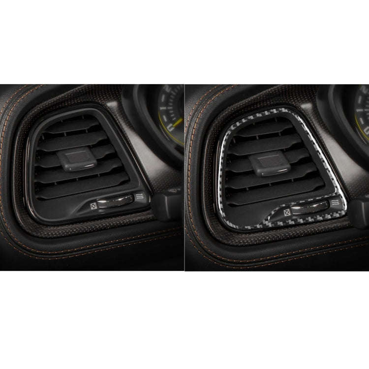 Carbon Fiber Car Instrument Left Right Air Outlet Decorative Sticker for Dodge Challenger 2015 to...