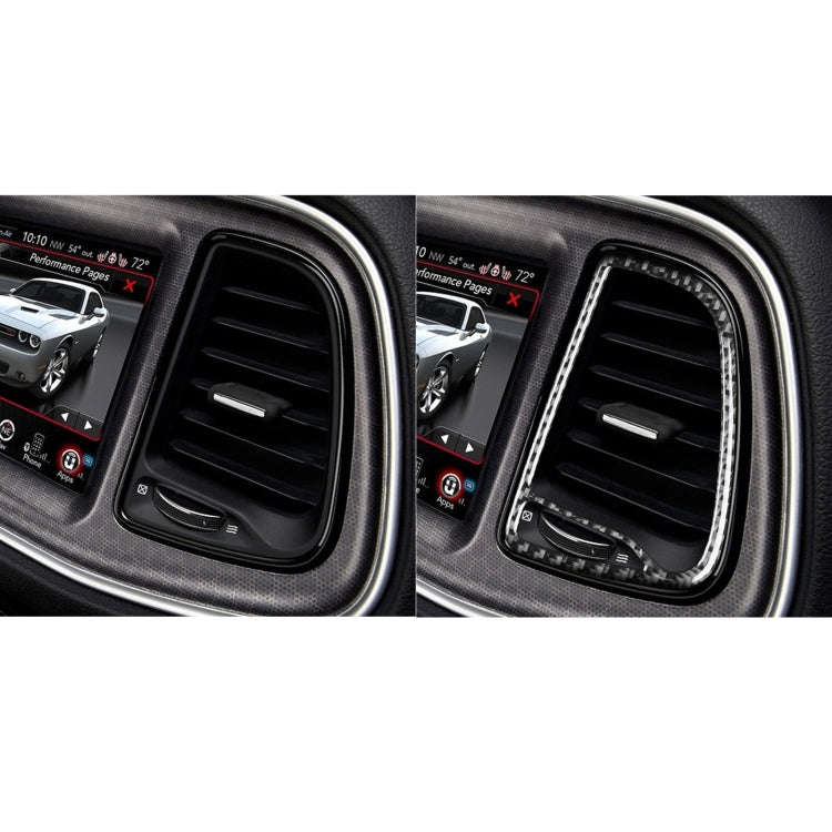 Carbon Fiber Car Instrument Middle Air Outlet Decorative Sticker for Dodge Challenger 2015 to Now...