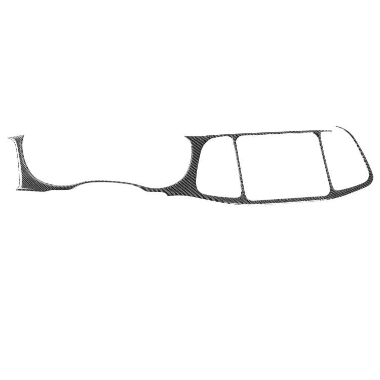 Carbon Fiber Car Central Control Instrument Large Panel Decorative Sticker for Dodge Challenger 2...