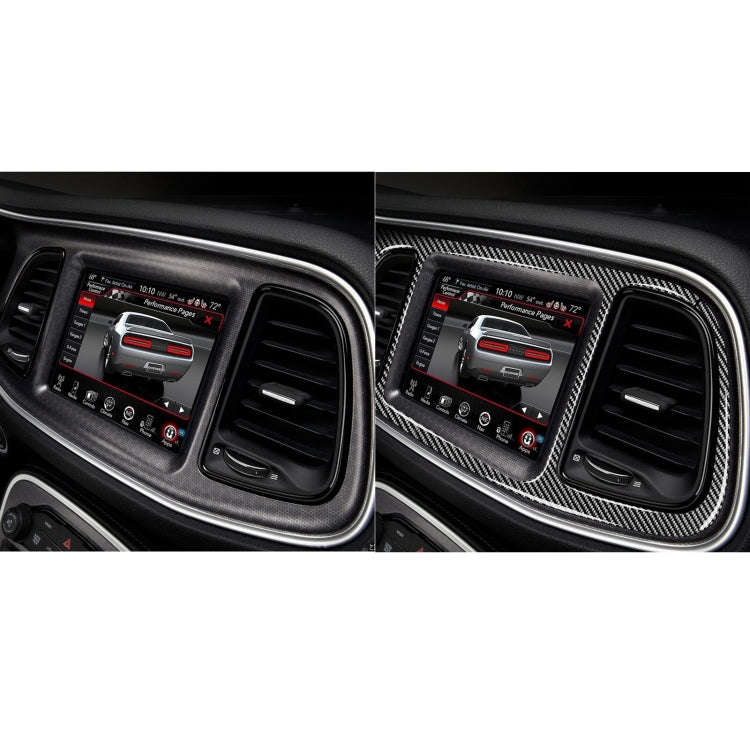 Carbon Fiber Car Central Control Instrument Large Panel Decorative Sticker for Dodge Challenger 2...