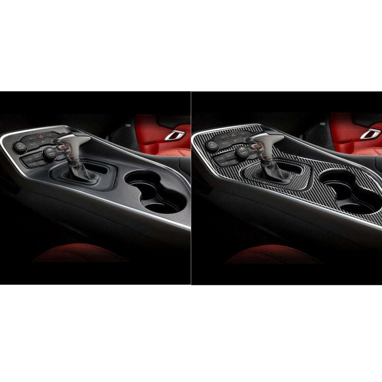 3 PCS / Set Carbon Fiber Car Central Control Gear Decorative Sticker for Dodge Challenger 2015 to...