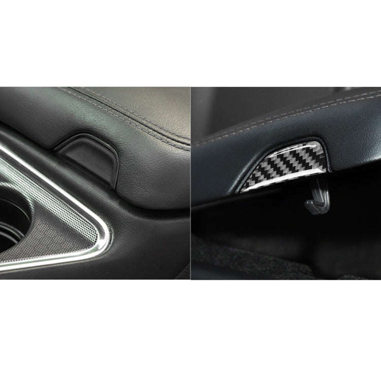 Carbon Fiber Car Central Control Armrest Storage Button Decorative Sticker for Dodge Challenger 2...