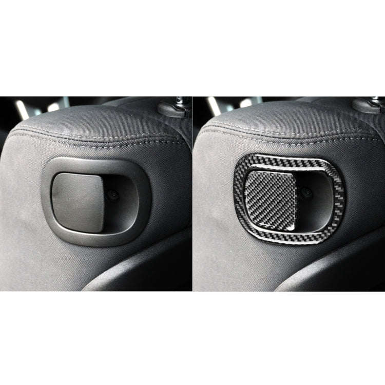 4 PCS / Set Carbon Fiber Car Seat Back Decorative Sticker for Dodge Challenger 2015 to Now, Left ...