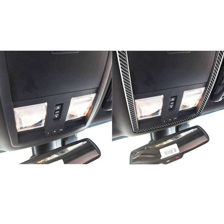 Carbon Fiber Car Reading Light Frame Decorative Sticker for Dodge Challenger 2015 to Now, Left Dr...