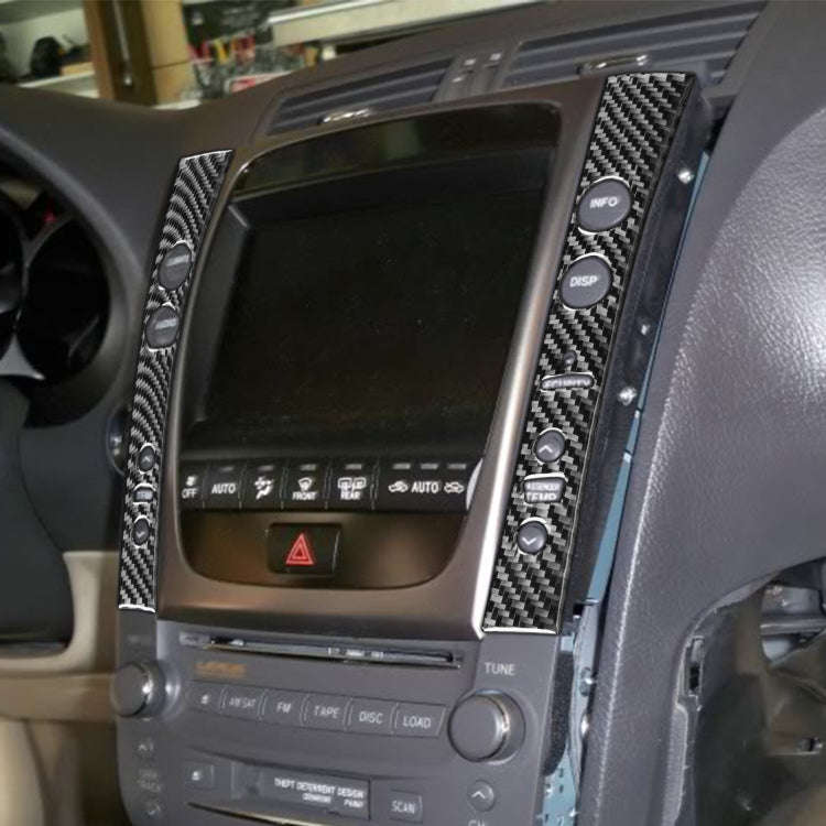 2 PCS / Set Carbon Fiber Car Central Control Panel A Version Decorative Sticker for Lexus GS 2006...