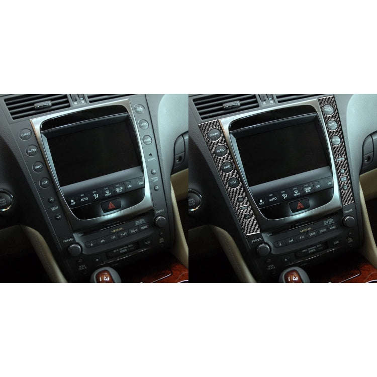 2 PCS / Set Carbon Fiber Car Central Control Panel B Version Decorative Sticker for Lexus GS 2006...
