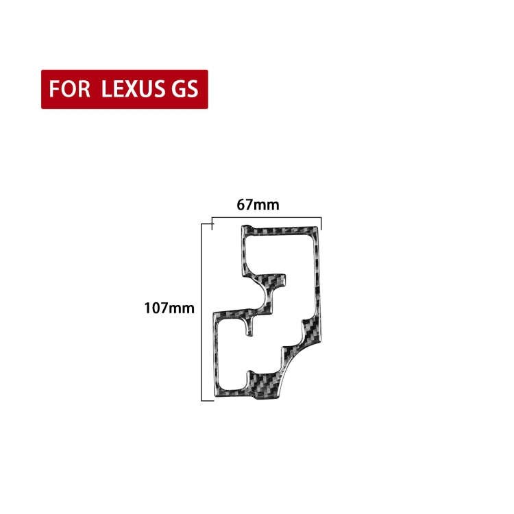 Carbon Fiber Car Gear Panel Inner Frame A Version Decorative Sticker for Lexus GS 2006-2011,Left ...