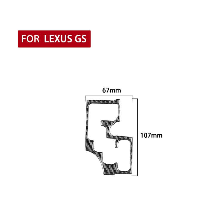 Carbon Fiber Car Gear Panel Inner Frame A Version Decorative Sticker for Lexus GS 2006-2011,Right...