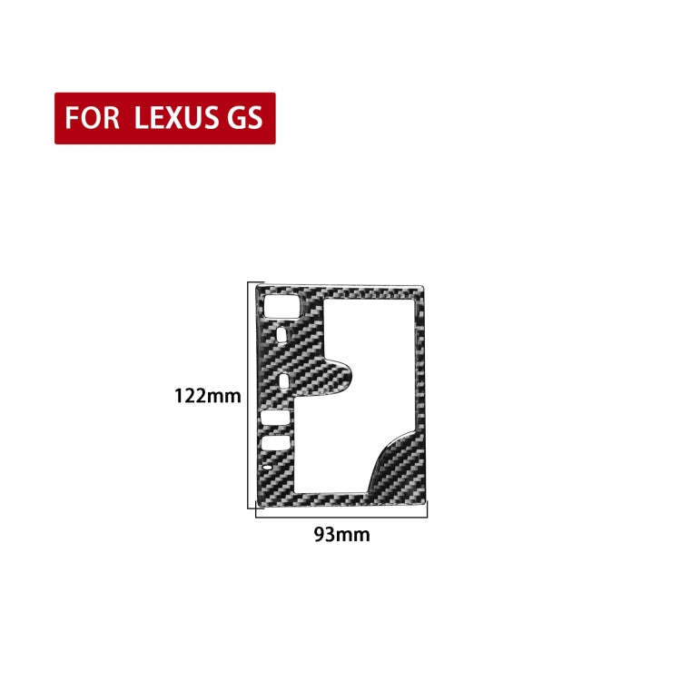 Carbon Fiber Car Gear Panel Outside Frame A Version Decorative Sticker for Lexus GS 2006-2011,Lef...