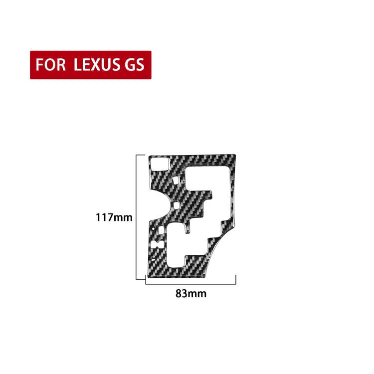 Carbon Fiber Car Gear Panel B Version Decorative Sticker for Lexus GS 2006-2011,Left Drive