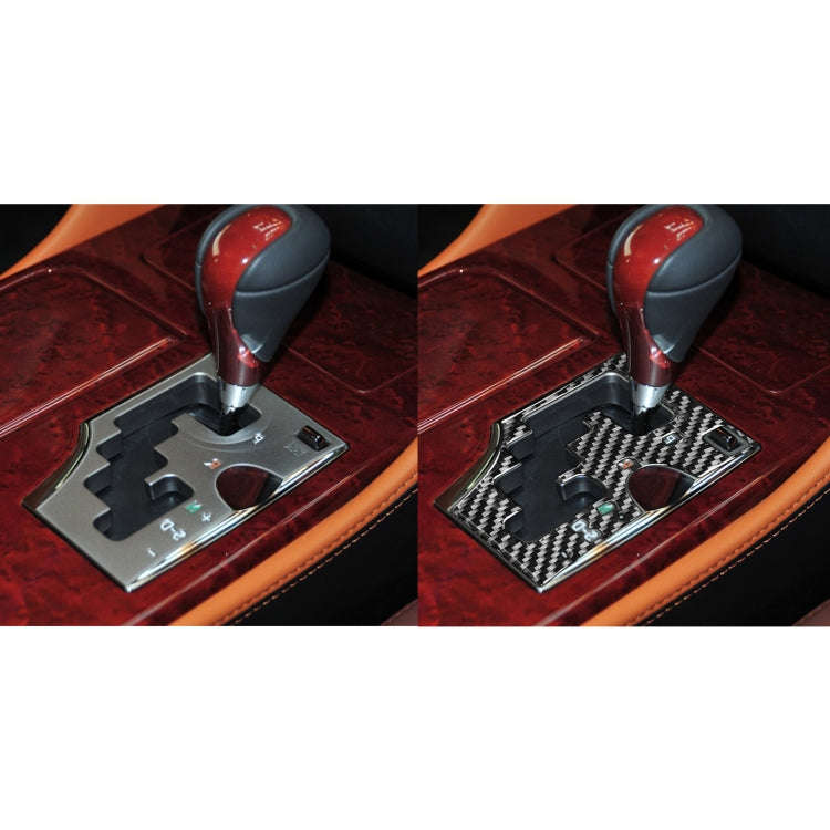 Carbon Fiber Car Gear Panel B Version Decorative Sticker for Lexus GS 2006-2011,Right Drive