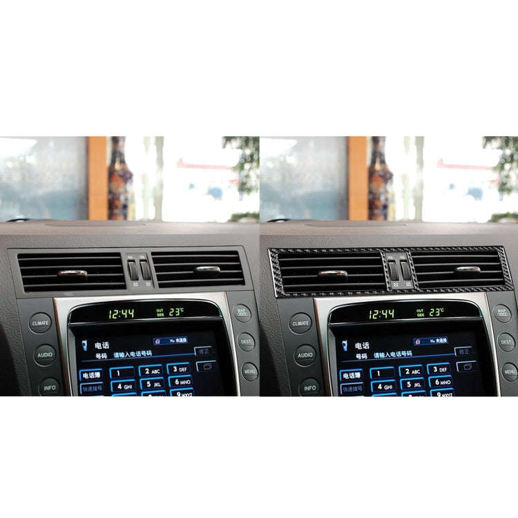 Carbon Fiber Car Central Control Air Outlet Decorative Sticker for Lexus GS 2006-2011,Left and Ri...