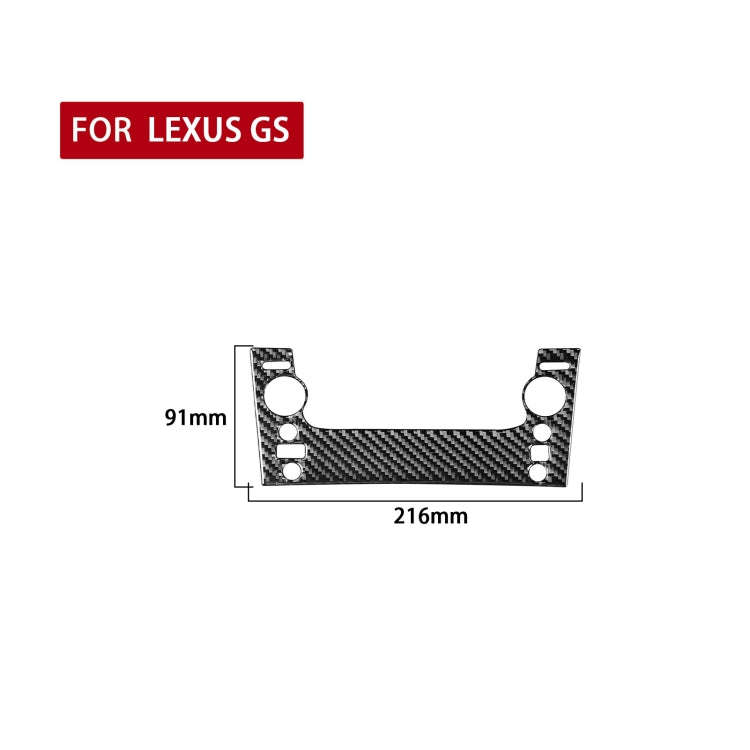 Carbon Fiber Car CD Panel A Version Decorative Sticker for Lexus GS 2006-2011,Left and Right Driv...