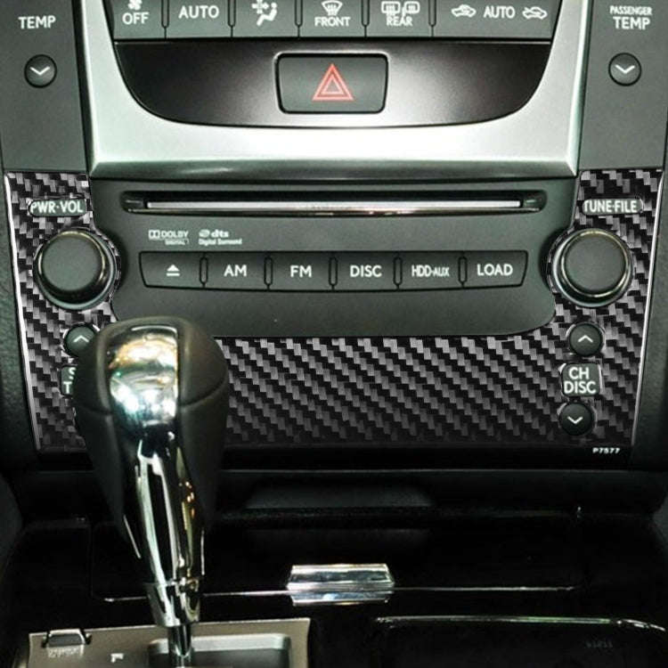 Carbon Fiber Car CD Panel A Version Decorative Sticker for Lexus GS 2006-2011,Left and Right Driv...