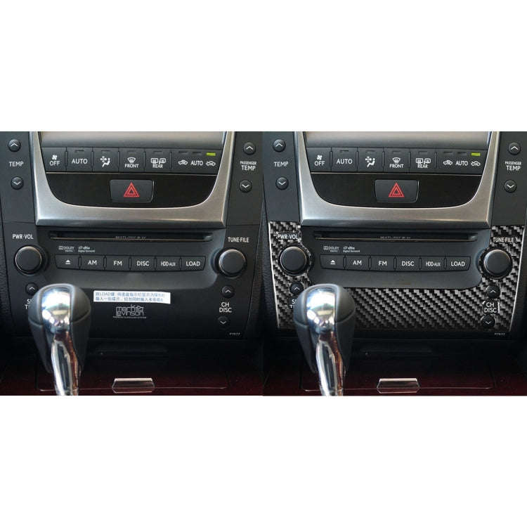 Carbon Fiber Car CD Panel A Version Decorative Sticker for Lexus GS 2006-2011,Left and Right Driv...