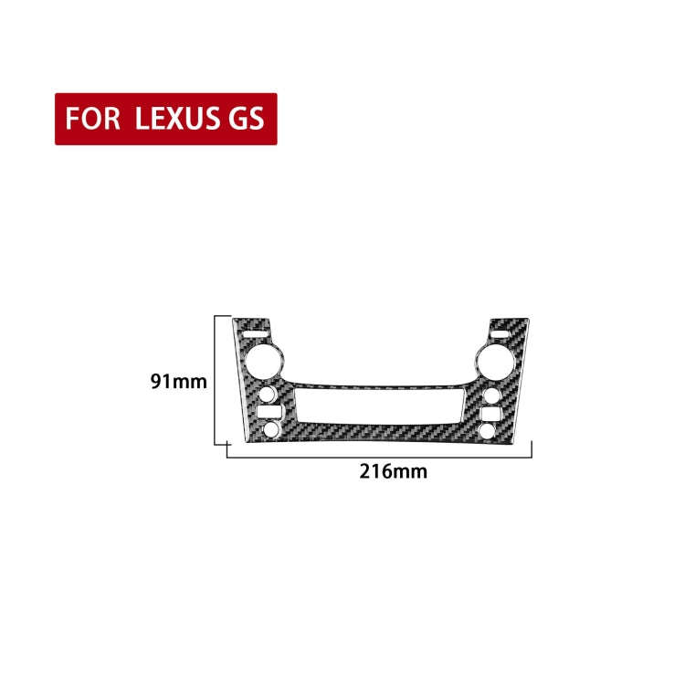Carbon Fiber Car CD Panel B Version Decorative Sticker for Lexus GS 2006-2011,Left and Right Driv...