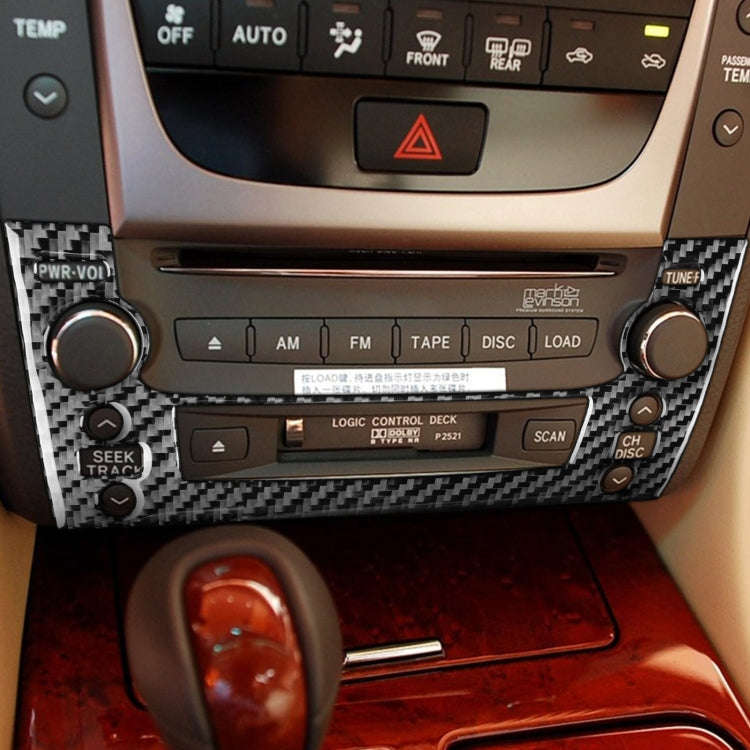 Carbon Fiber Car CD Panel B Version Decorative Sticker for Lexus GS 2006-2011,Left and Right Driv...