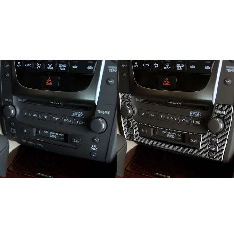Carbon Fiber Car CD Panel B Version Decorative Sticker for Lexus GS 2006-2011,Left and Right Driv...