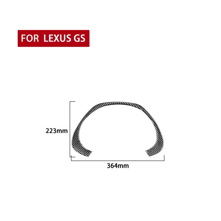 Carbon Fiber Car Dashboard Frame Decorative Sticker for Lexus GS 2006-2011,Left and Right Drive U...