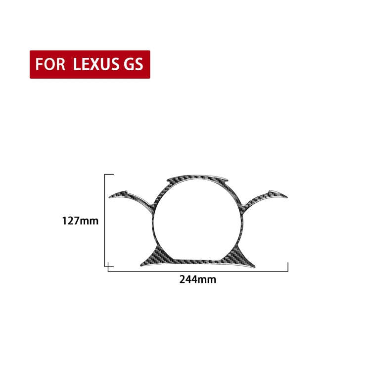 Carbon Fiber Car Dashboard Trim Decorative Sticker for Lexus GS 2006-2011,Left and Right Drive Un...
