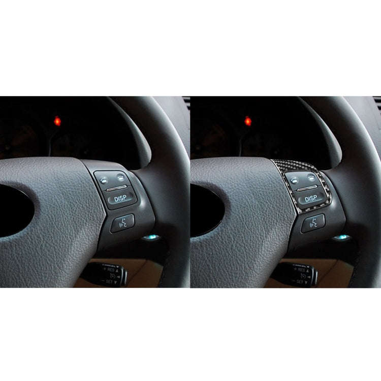 2 PCS / Set Carbon Fiber Car Steering Wheel Button B Version Decorative Sticker for Lexus GS 2006...