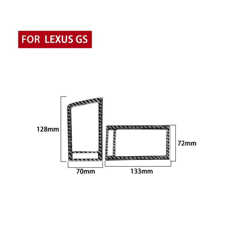 2 PCS / Set Carbon Fiber Car Left and Right Air Outlets Decorative Sticker for Lexus GS 2006-2011...