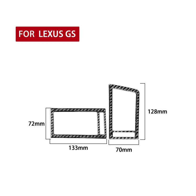 2 PCS / Set Carbon Fiber Car Left and Right Air Outlets Decorative Sticker for Lexus GS 2006-2011...