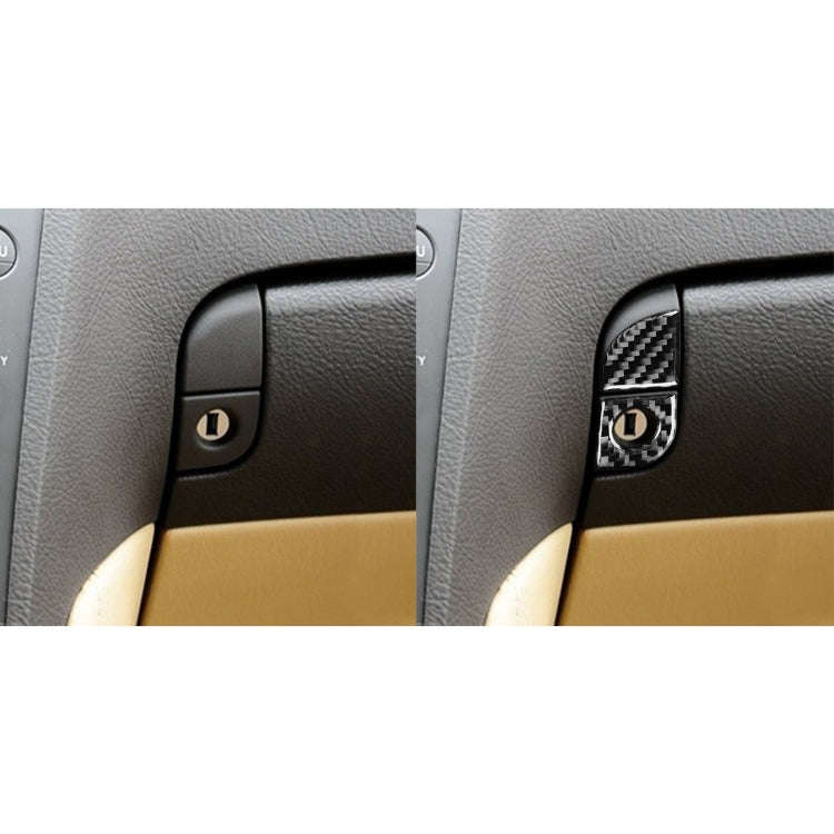 2 PCS / Set Carbon Fiber Car Storage Box Switch Decorative Sticker for Lexus GS 2006-2011,Left Drive