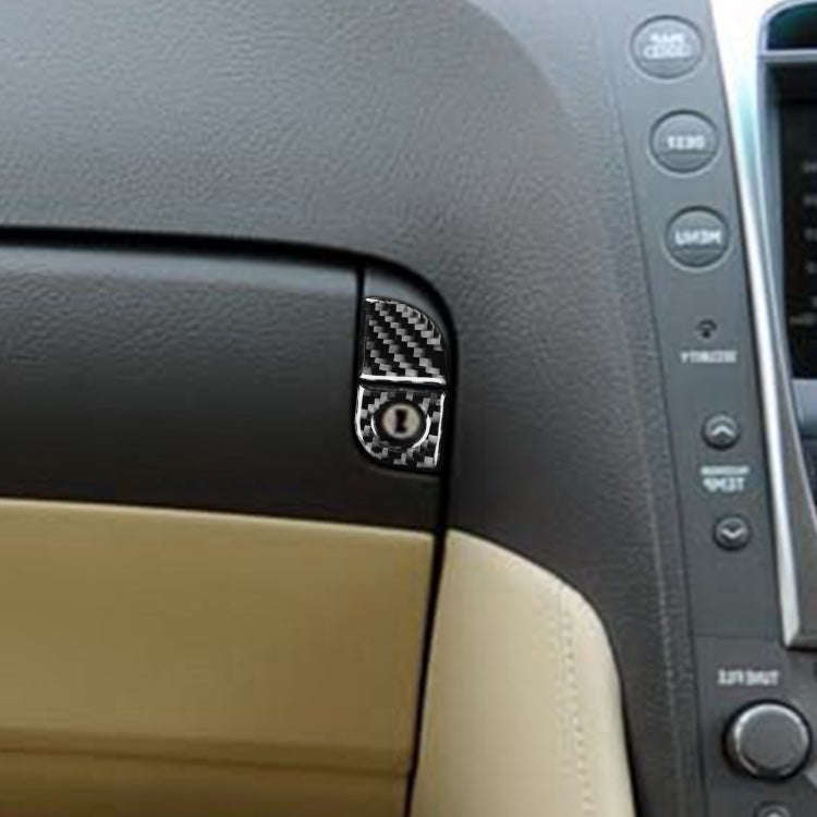 2 PCS / Set Carbon Fiber Car Storage Box Switch Decorative Sticker for Lexus GS 2006-2011,Right D...