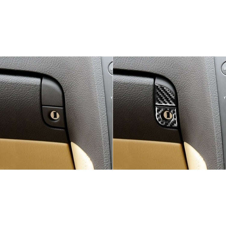 2 PCS / Set Carbon Fiber Car Storage Box Switch Decorative Sticker for Lexus GS 2006-2011,Right D...