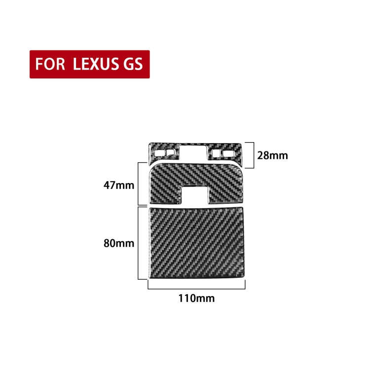 3 PCS / Set Carbon Fiber Car Trunk Switch Panel Decorative Sticker for Lexus GS 2006-2011,Left an...