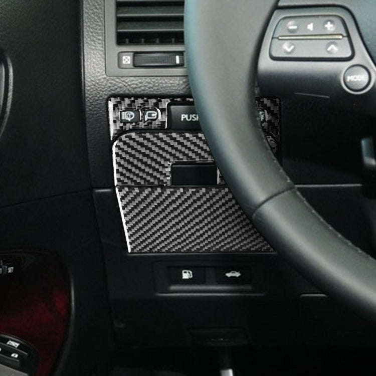 3 PCS / Set Carbon Fiber Car Trunk Switch Panel Decorative Sticker for Lexus GS 2006-2011,Left an...