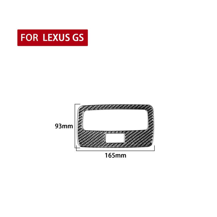 Carbon Fiber Car Rear Reading Light Panel Decorative Sticker for Lexus GS 2006-2011,Left and Righ...