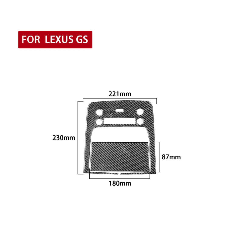 2 PCS / Set Carbon Fiber Car Reading Light Panel A Version Decorative Sticker for Lexus GS 2006-2...