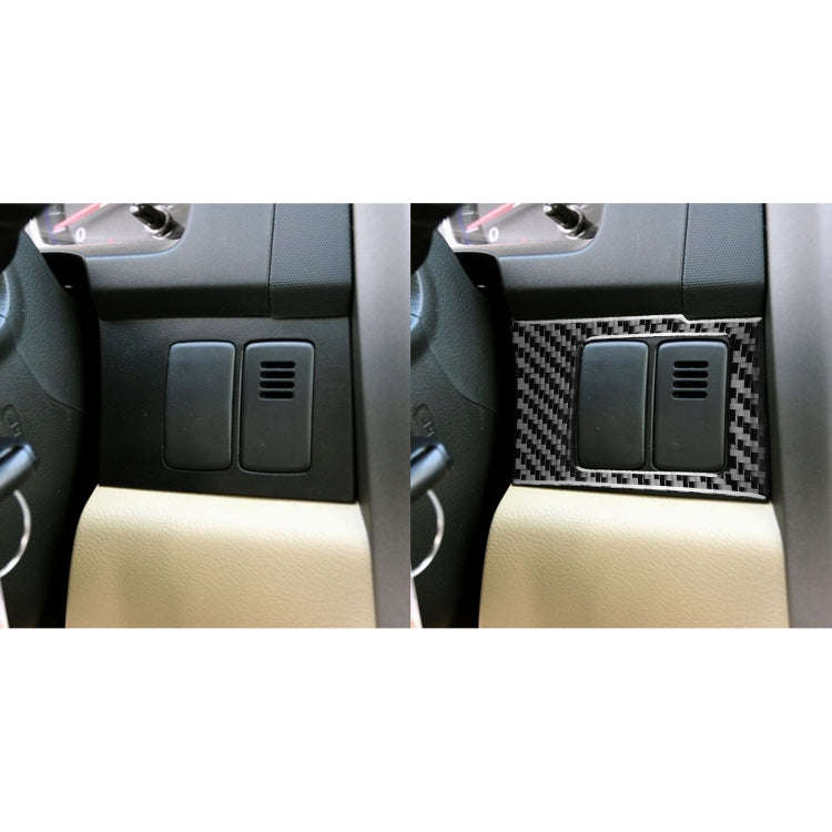 2 PCS / Set Carbon Fiber Car Central Control Card Box Panel Decorative Sticker for Honda CRV 2007...