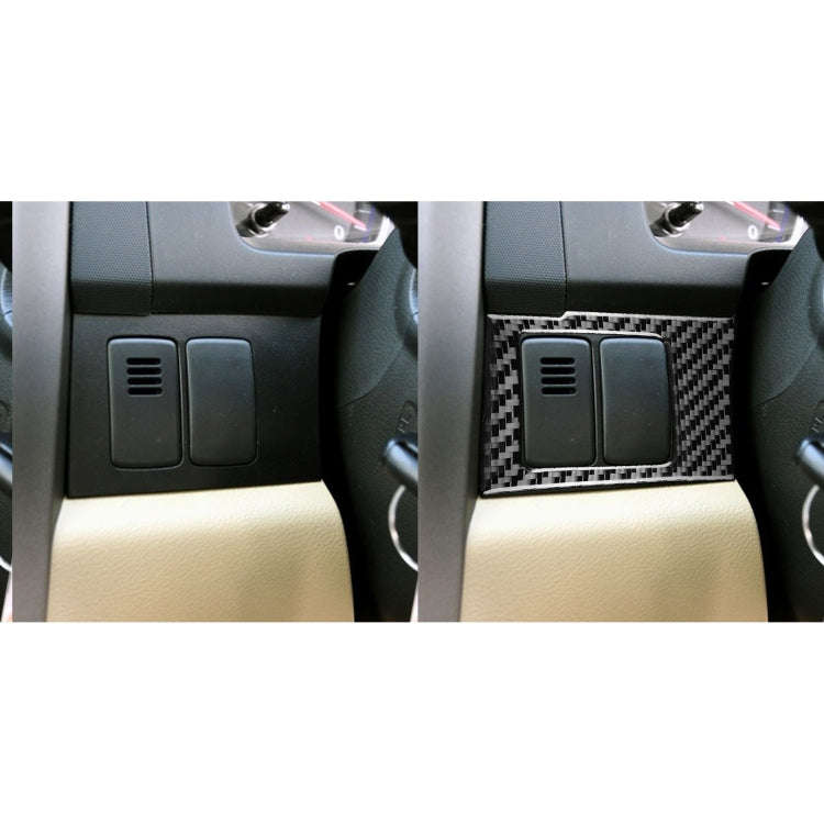 2 PCS / Set Carbon Fiber Car Central Control Card Box Panel Decorative Sticker for Honda CRV 2007...